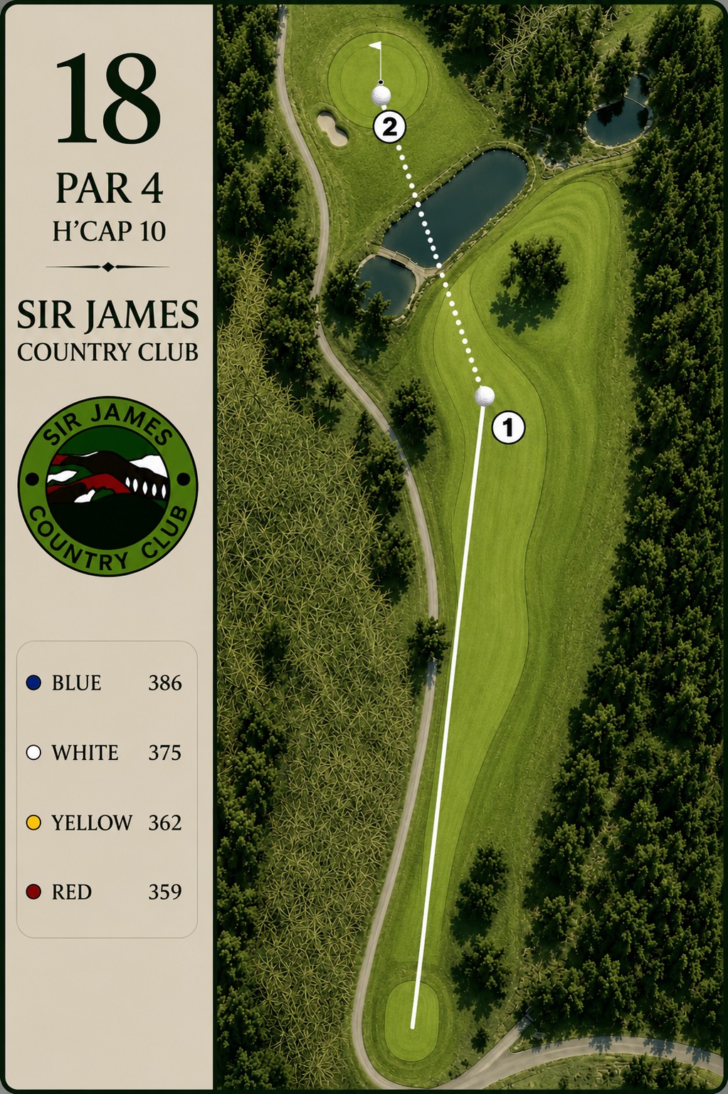 Hole 18 course card