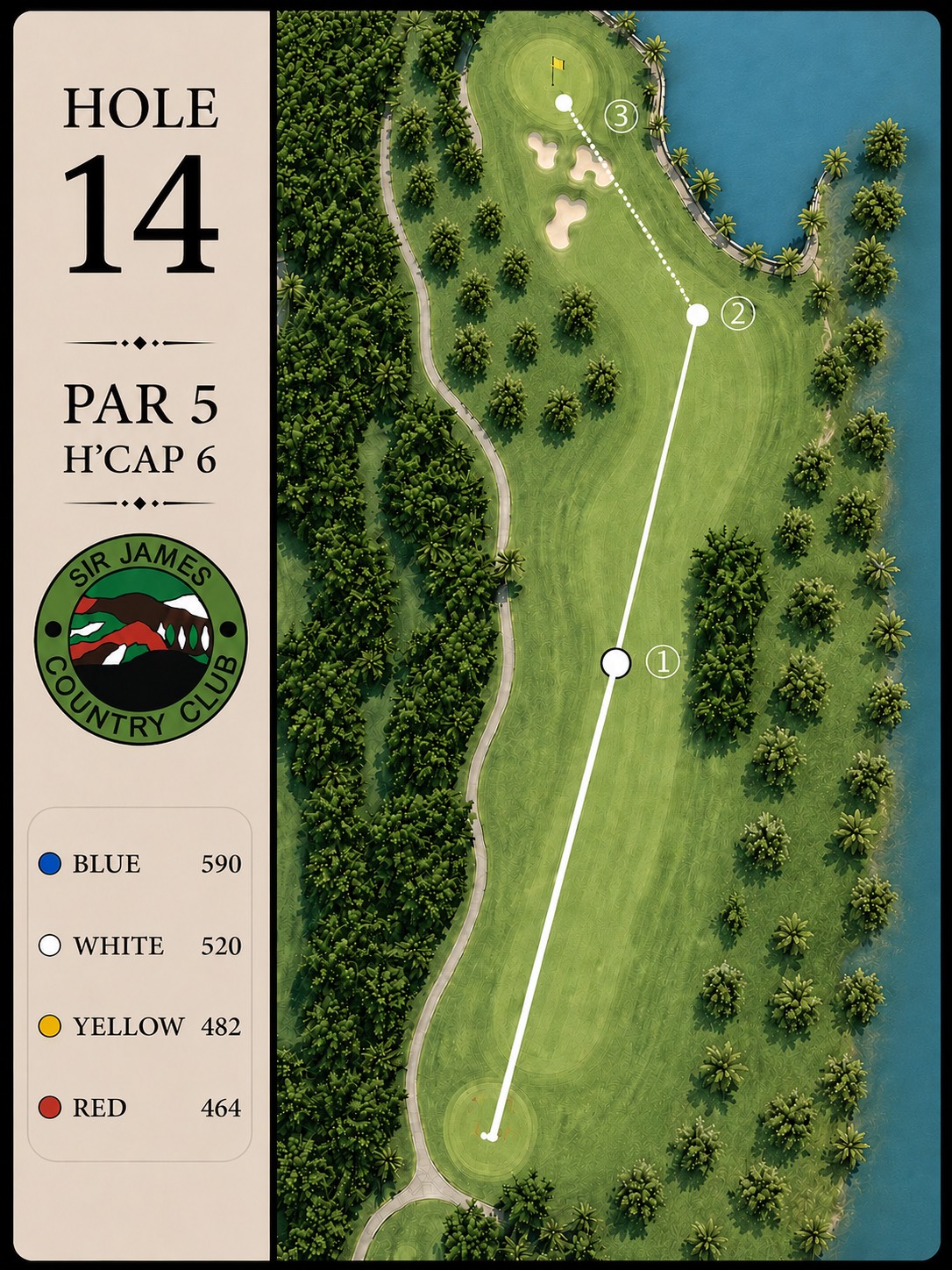 Hole 14 course card