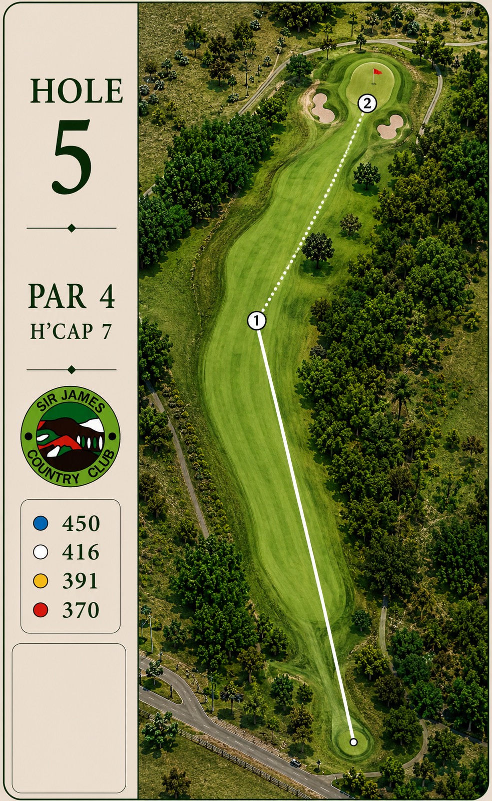 Hole 5 course card